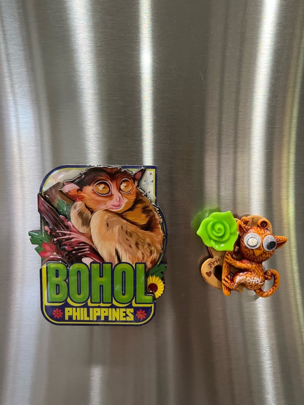Bohol Tarsier Decorative Magnet with Bright Green Accent